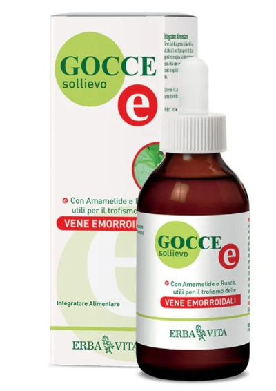 Erba Vita Gocce e Sollievo Integratore Vie Urinarie ed Emorroidi Gocce 50 ml